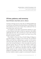 Of time, patience, and ceremony