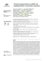 Electronic gaming machine accessibility and gambling problems: A natural policy experiment