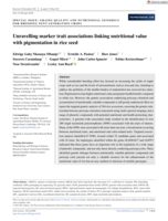 Unravelling marker trait associations linking nutritional value with pigmentation in rice seed