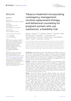 Tobacco treatment incorporating contingency management, nicotine replacement therapy, and behavioral counseling for pregnant women who use substances: a feasibility trial