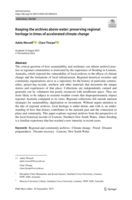 Keeping the archives above water: preserving regional heritage in times of accelerated climate change