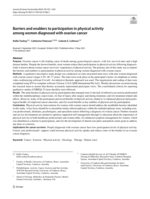 Barriers and enablers to participation in physical activity among women diagnosed with ovarian cancer
