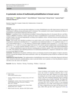 A systematic review of multimodal prehabilitation in breast cancer