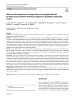 What are the experiences of supportive care in people affected by brain cancer and their informal caregivers: A qualitative systematic review
