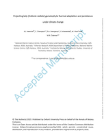 Projecting kelp (Ecklonia radiata) gametophyte thermal adaptation and persistence under climate change