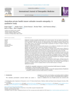 Australian private health insurer attitudes towards osteopathy: A qualitative study