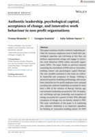 Authentic leadership, psychological capital, acceptance of change, and innovative work behaviour in non?profit organisations