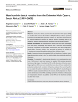 New hominin dental remains from the Drimolen Main Quarry, South Africa (1999-2008)