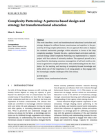 Complexity Patterning : A patterns?based design and strategy for transformational education