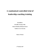 A randomised controlled trial of leadership coaching training