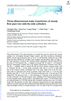 Three-dimensional wake transitions of steady flow past two side-by-side cylinders