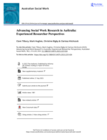 Advancing Social Work Research in Australia: Experienced Researcher Perspectives