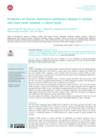 Predictors of chronic obstructive pulmonary disease in women who have never smoked: a cohort study