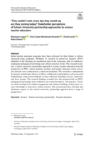 They couldn t wait, every day they would say are they coming today?  Stakeholder perceptions of School University partnership approaches to science teacher education