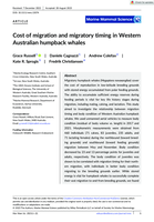 Cost of migration and migratory timing in Western Australian humpback whales