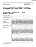 No country for small birds: Potential positive association among medium-sized, aggressive species in Australian bird communities