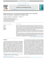 Exploring Experiences Among People Diagnosed With Cancer During the COVID-19 Pandemic: A Qualitative Descriptive Study