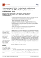 Understanding COVID-19 Vaccine Uptake and Hesitancy among People with HIV in Freetown, Sierra Leone: A Cross-Sectional Study