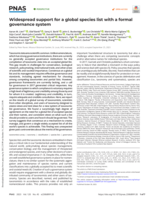 Widespread support for a global species list with a formal governance system