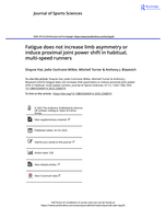 Fatigue does not increase limb asymmetry or induce proximal joint power shift in habitual, multi-speed runners