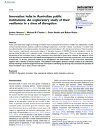 Innovation hubs in Australian public institutions: An exploratory study of their resilience in a time of disruption