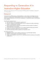 Responding to Generative AI in Australian Higher Education Reporting on the outcomes from the Learning and Teaching Leaders Roundtable