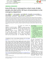 End-of-life care: A retrospective cohort study of older people who died within 48 hours of presentation to the emergency department