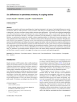 Sex differences in eyewitness memory: A scoping review