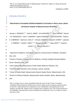 Determinants of Incomplete Childhood Hepatitis B Vaccination in Sierra Leone, Liberia, and Guinea: Analysis of National Surveys (2018-2020)