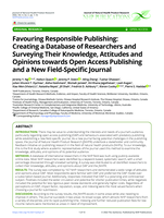 Favouring Responsible Publishing: Creating a Database of Researchers and Surveying Their Knowledge, Attitudes and Opinions towards Open Access Publishing and a New Field-Specific Journal