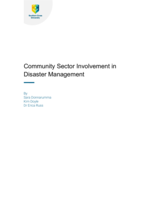 Community sector involvement in disaster management