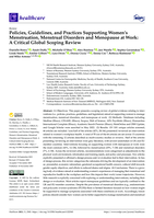 Policies, Guidelines, and Practices Supporting Women’s Menstruation, Menstrual Disorders and Menopause at Work: A Critical Global Scoping Review