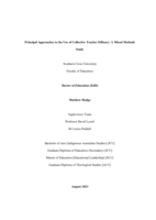 Principal Approaches to the Use of Collective Teacher Efficacy: A Mixed Methods Study 