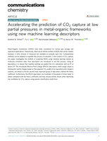 Accelerating the prediction of CO2 capture at low partial pressures in metal-organic frameworks using new machine learning descriptors