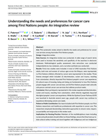 Understanding the needs and preferences for cancer care among First Nations people: An integrative review