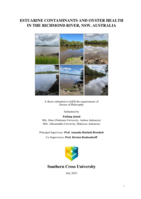 Estuarine contaminants and oyster health in the Richmond River, NSW, Australia