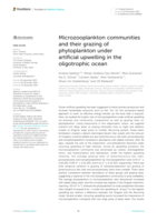 Microzooplankton communities and their grazing of phytoplankton under artificial upwelling in the oligotrophic ocean