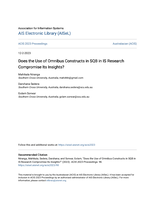 Does the Use of Omnibus Constructs in SQB in IS Research Compromise Its Insights?