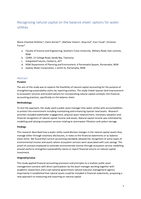 Recognising natural capital on the balance sheet: options for water utilities