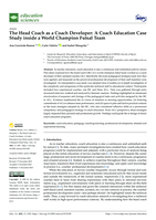 The Head Coach as a Coach Developer: A Coach Education Case Study inside a World Champion Futsal Team