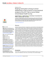 Bullying victimization among in-school adolescents in Sierra Leone: A cross-sectional analysis of the 2017 Sierra Leone Global School-Based Health Survey