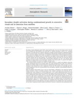 Secondary droplet activation during condensational growth in convective clouds and its detection from satellites