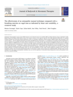 The effectiveness of an osteopathic manual technique compared with a breathing exercise on vagal tone as indicated by heart rate variability, a crossover study