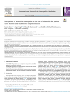 Perceptions of Australian osteopaths on the use of telehealth for patient care: Barriers and enablers for implementation