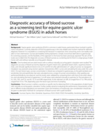 Diagnostic accuracy of blood sucrose as a screening test for equine gastric ulcer syndrome (EGUS) in adult horses