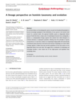 A lineage perspective on hominin taxonomy and evolution