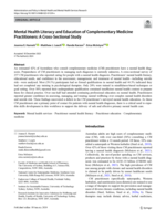 Mental Health Literacy and Education of Complementary Medicine Practitioners: A Cross-Sectional Study