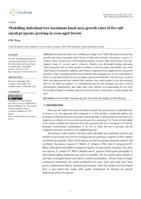 Modelling individual tree maximum basal area growth rates of five tall eucalypt species growing in even-aged forests