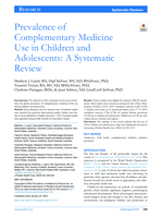 Prevalence of Complementary Medicine Use in Children and Adolescents: A Systematic Review
