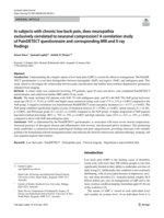 In subjects with chronic low back pain, does neuropathia exclusively correlated to neuronal compression? A correlation study of PainDETECT questionnaire and corresponding MRI and X-ray findings